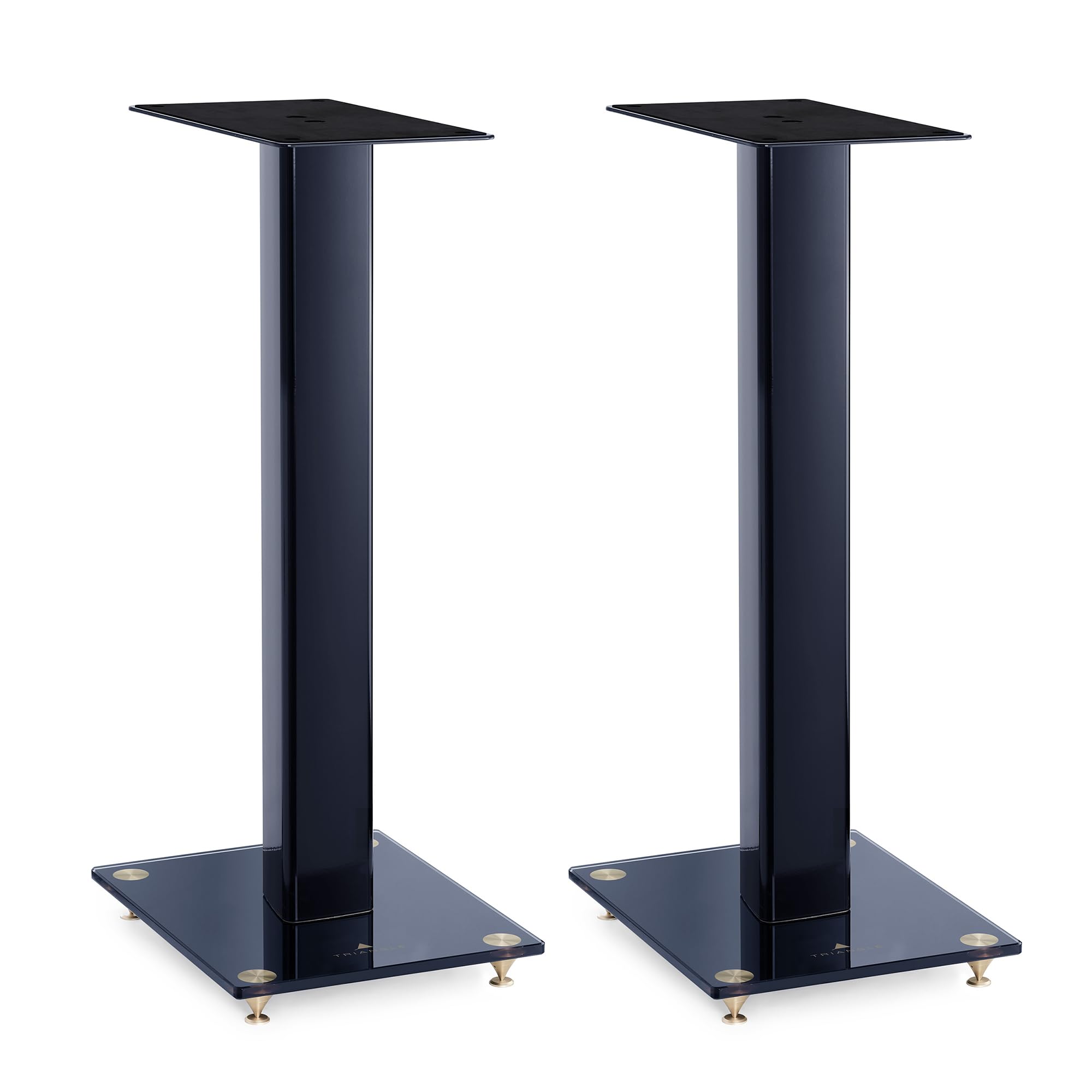 triangle - S05 Speaker Stands for Hi-Fi Bookshelf Speakers - Height 640 mm - Weightable Stands - Universal Compatibility - Dark Blue (Pair)