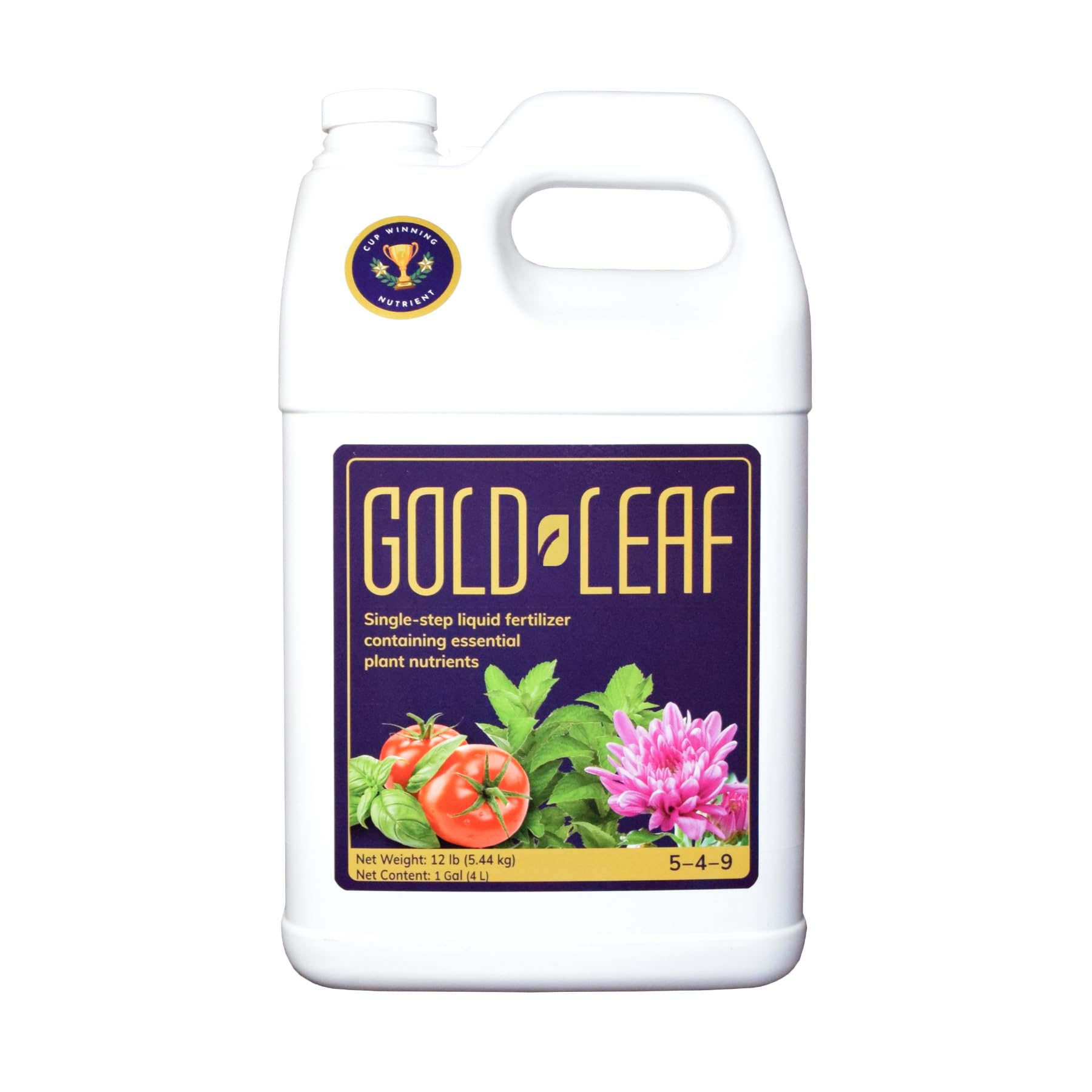 1 Gallon Gold Leaf All-in-One Liquid Fertilizer – pH Balanced, Instantly Dechlorinates, No Additives Needed – for Soil, Hydroponics & Coco – Bigger Blooms, Higher Yields, Complete Plant Nutrition