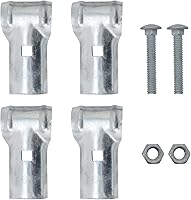 Vista 14 de VIVIDA Abrazaderas de riel de extremo de 1-5/8 pulgadas, accesorios de valla de enlace de cadena, conector de panel T para tubo de diámetro exterior