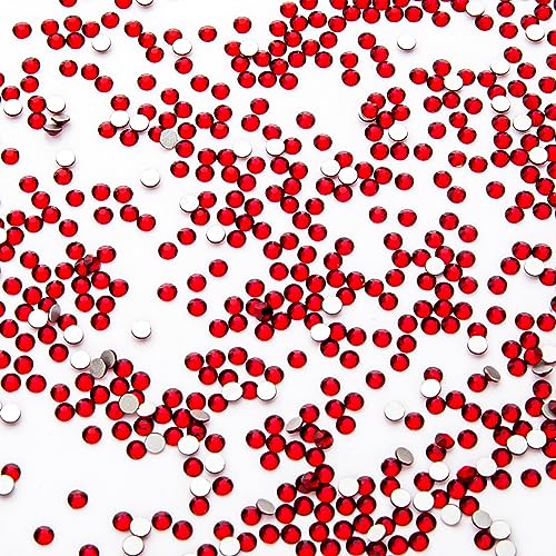 1440Pcs Flat Back Glass Rhinestones for Bedazzling(2.0mm,Siam)