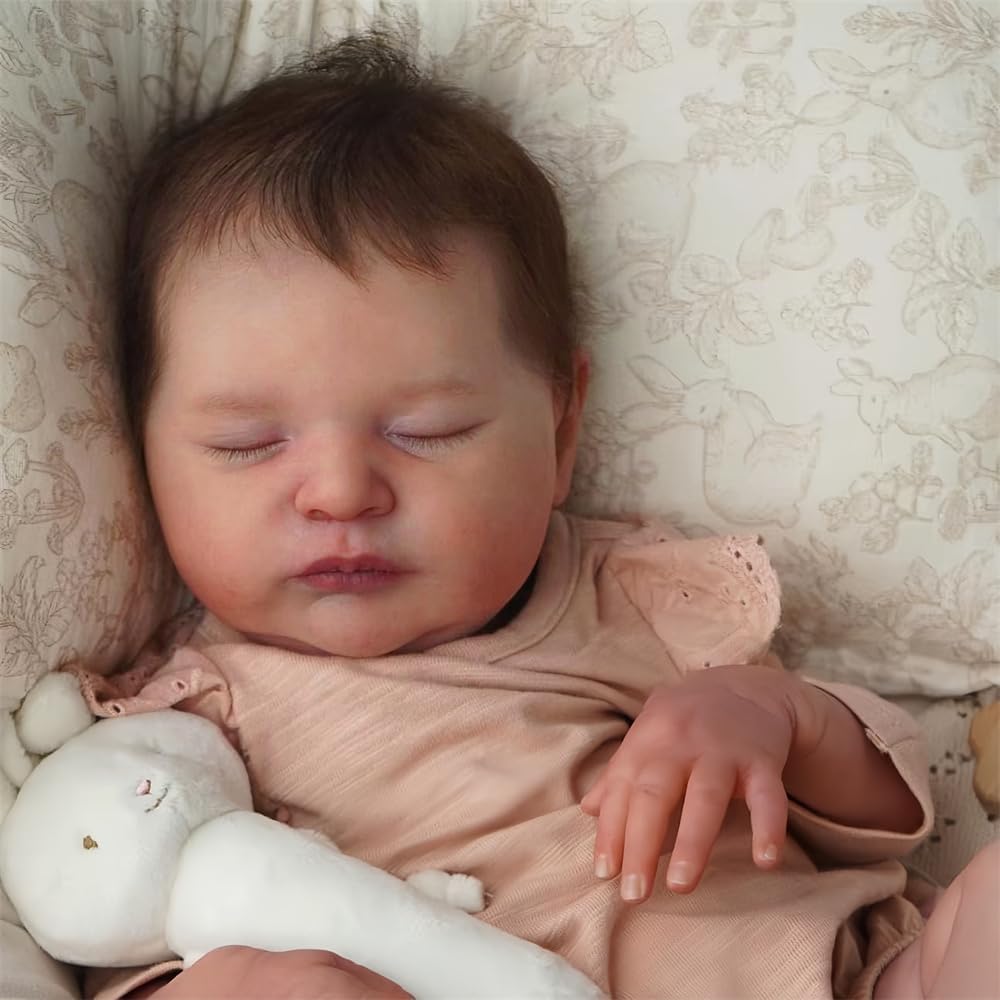 OYESY Lifelike Reborn-Baby Dolls 19 Inch Realistic Baby Dolls Sleeping Real Life Newborn Baby Dolls That Look Real Realistic Toddler Doll Soft Vinyl Body