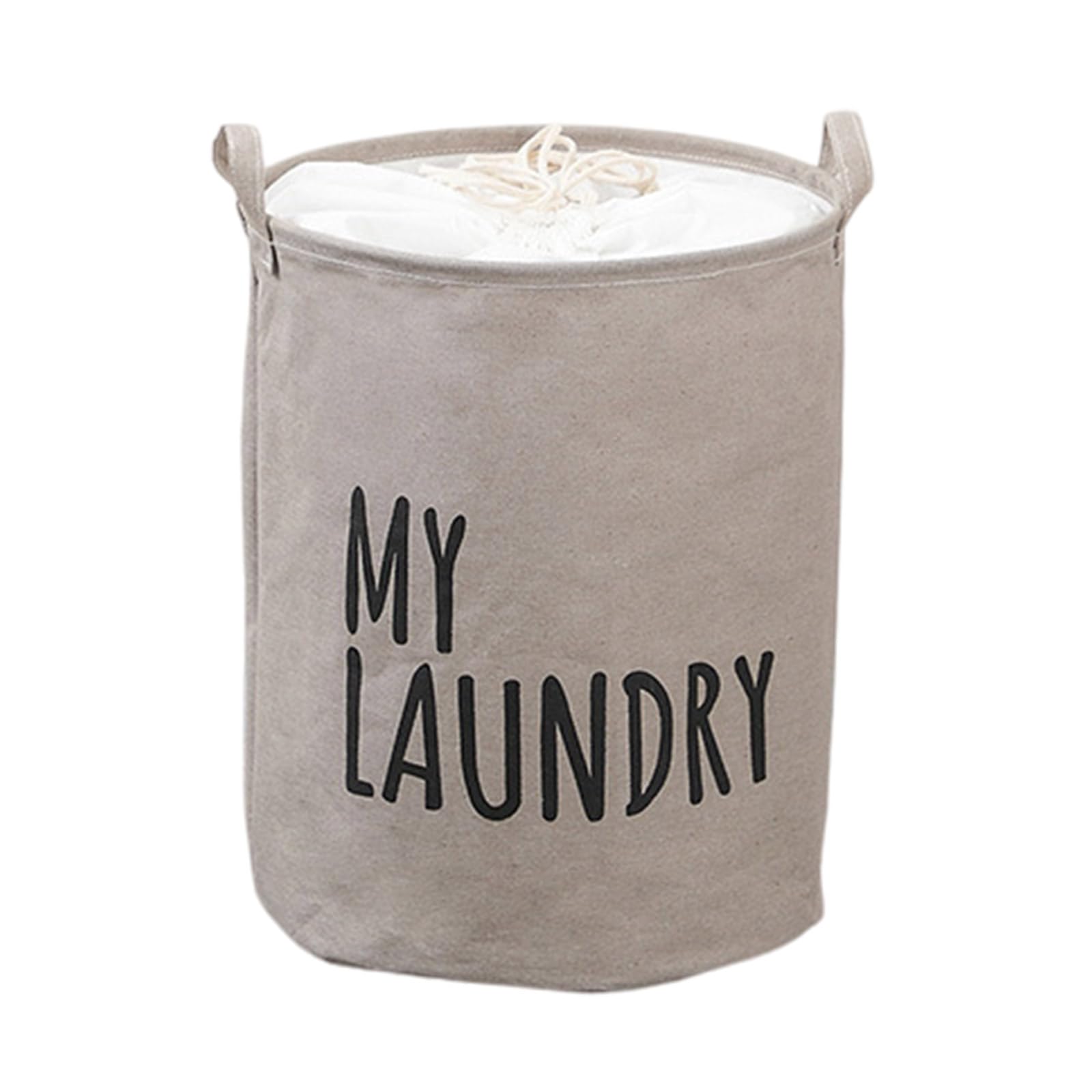 Mekalero A Folding Laundry Hamper Dirty Clothes Storage Basket Drawstring Clothing Holder Home Organization Supplies Foldable Storage