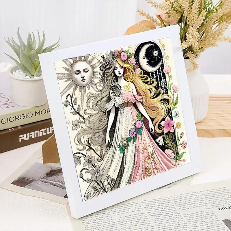 Amazon.co.jp: ダイヤモンドアートクラブ、太陽と月の神 ダイヤモンド