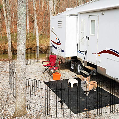 Pet Dog Playpen Foldable Puppy Exercise Pen Metal Portable Yard Fence for Small Dog & Travel Camping 8 Panel-24& 24… - Image 4