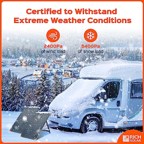 Rich Solar 100 Watt 12 Volt Portable Solar Panel All Black (100W Black Premium) #TOP4