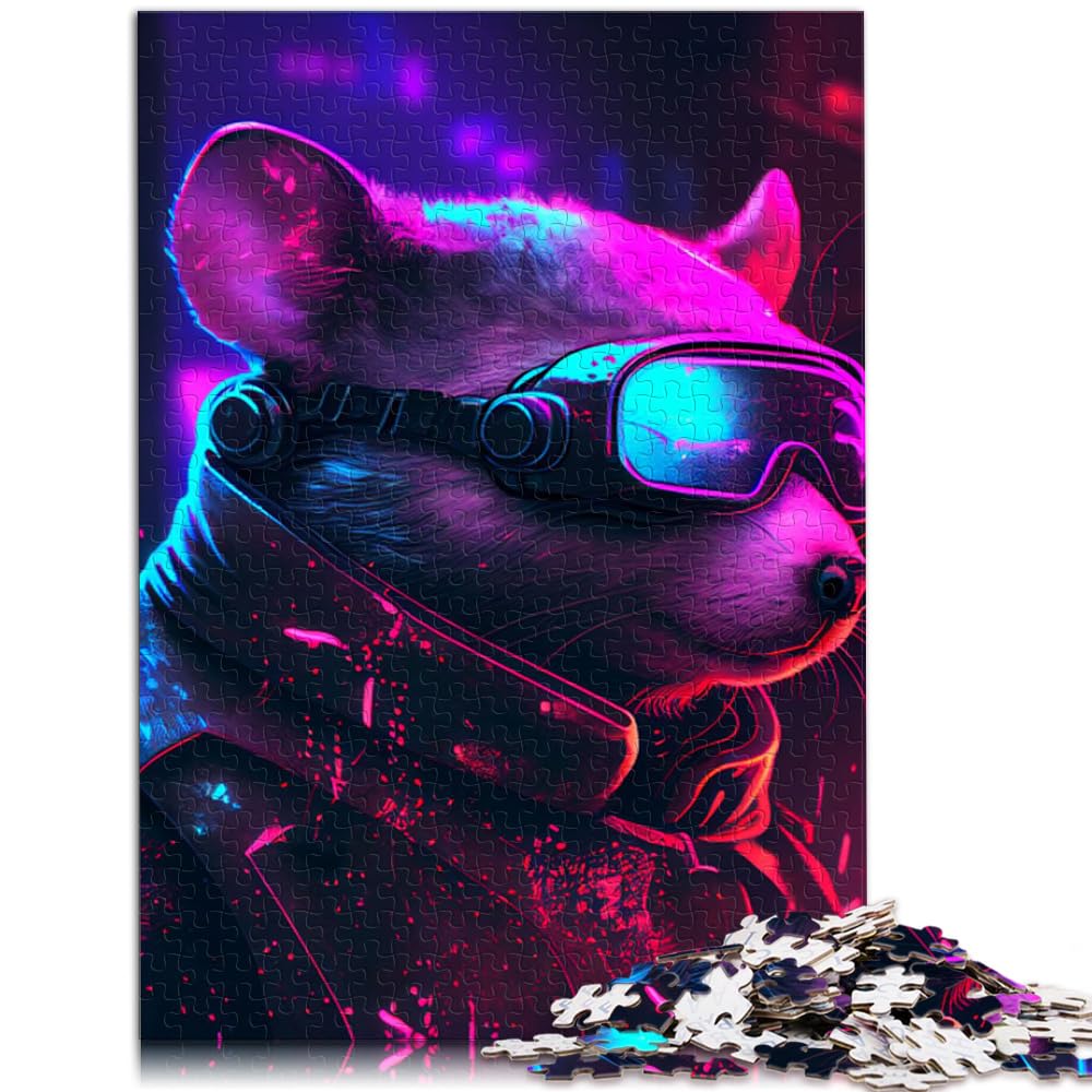 jigsaw puzzles for adults colorful animals 1000 Piece Jigsaw Puzzles for Adults wooden puzzle for Grownups & Families Home Decoration Size: 50x75cm — image 1