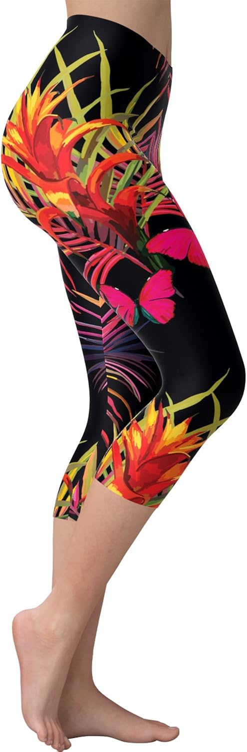 VIV Collection Print Brushed Ultra Soft Capri Leggings Regular and Plus 2 List