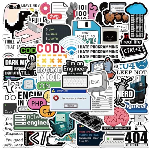 50PCS Programming Stickers Gifts for...