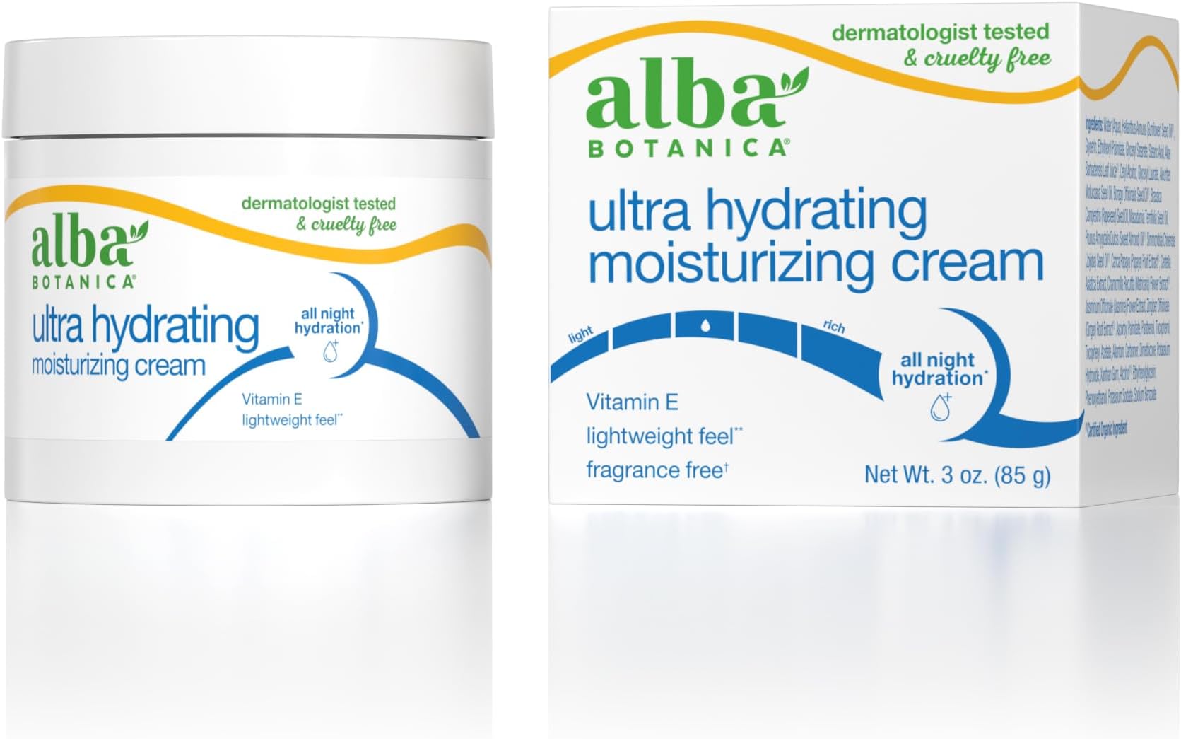 Ultra Hydrating Moisturizing Cream, with Vitamin E, Fragrance Free, 3 Oz (Packaging May Vary)