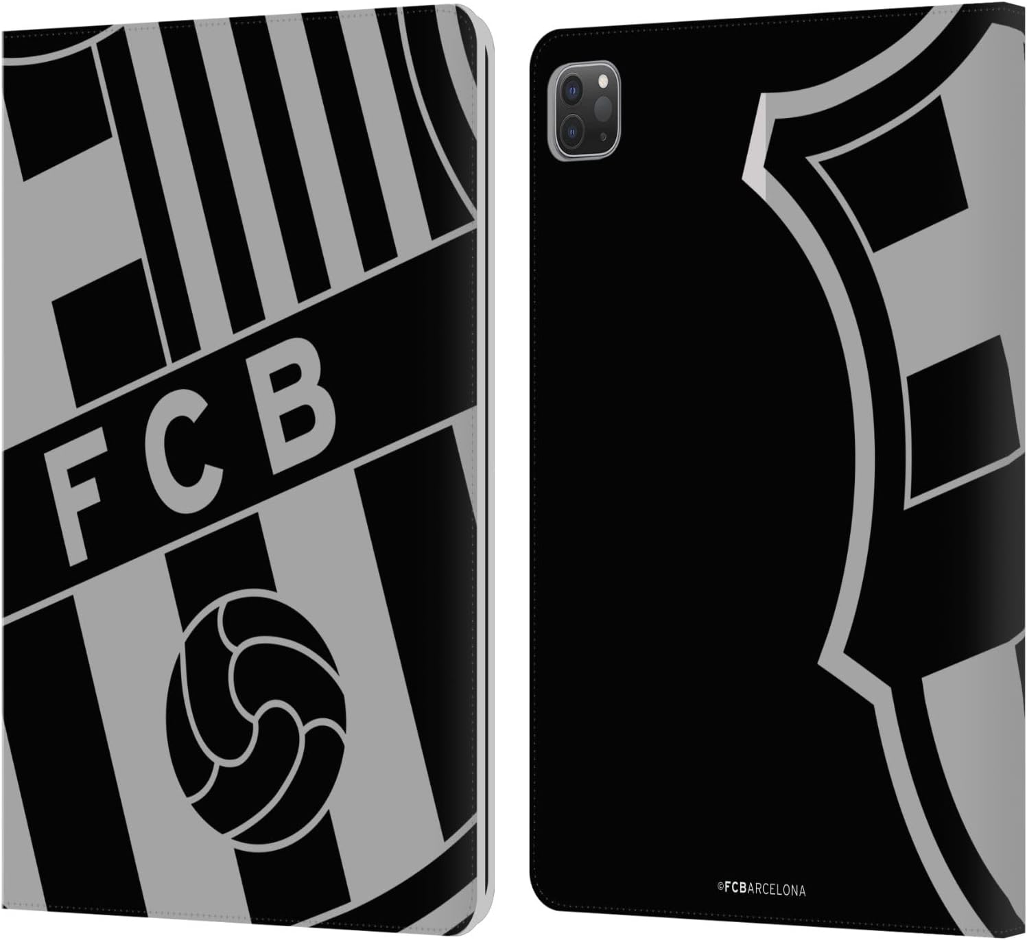 Head Case Designs Officially Licensed FC Barcelona Oversized Crest Leather Wallet Case Compatible with Apple iPad Pro 11 2020/2021 / 2022