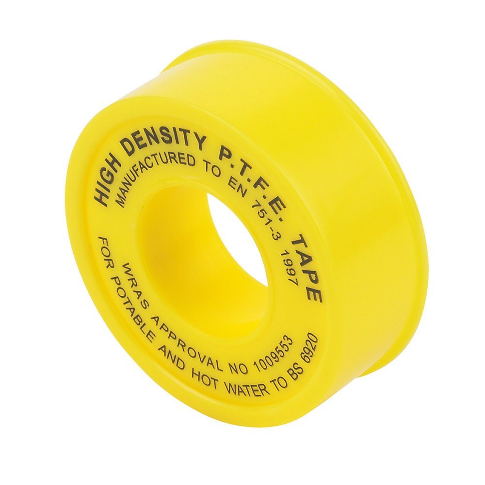 Cable-Tex Yellow 2 X 1 Roll 12Mm X 5M Gas Plumbers Ptfe Thread Seal Tape Plumbing Joint