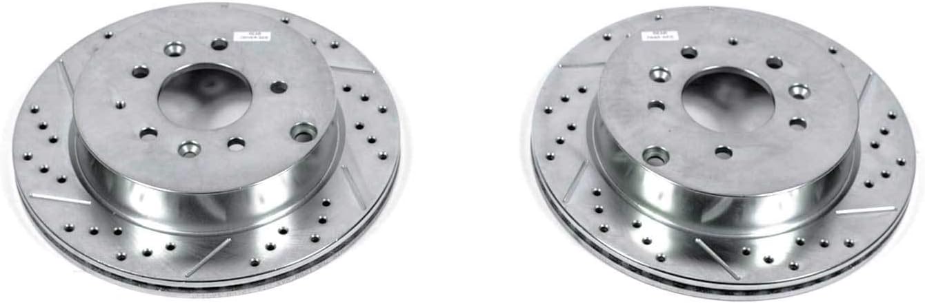 Power Stop JBR1397XPR Rear Evolution Drilled & Slotted Rotor Pair For Mazda CX-7 2007-2012 [Model Specific]