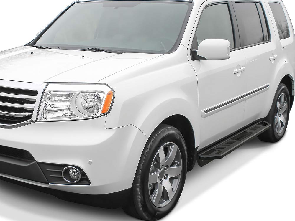 APS 6.5in Side Armor 304 Stainless Steel Running Boards Compatible with Honda Pilot 2009-2015 & Acura MDX 2009-2013 (Nerf Bars Side Steps Side Bars)