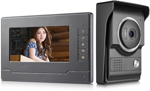 Sistema de video portero, monitor con cable de 7 pulgadas, sistema de timbre de puerta de video, video portero HD, kits de cámara HD, soporte de