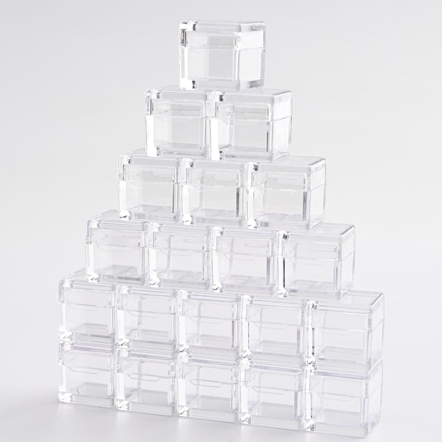 0.39" 10mm Element Cubes Clear Case for Acrylic Box Tray Periodic Table Bracket for Elements Collections Displays (20pcs)