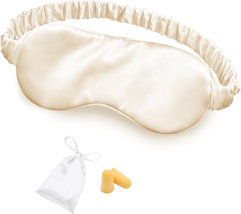 Máscara para dormir OLESILK de seda de amoreira, modelo SSME01-Light Champagne