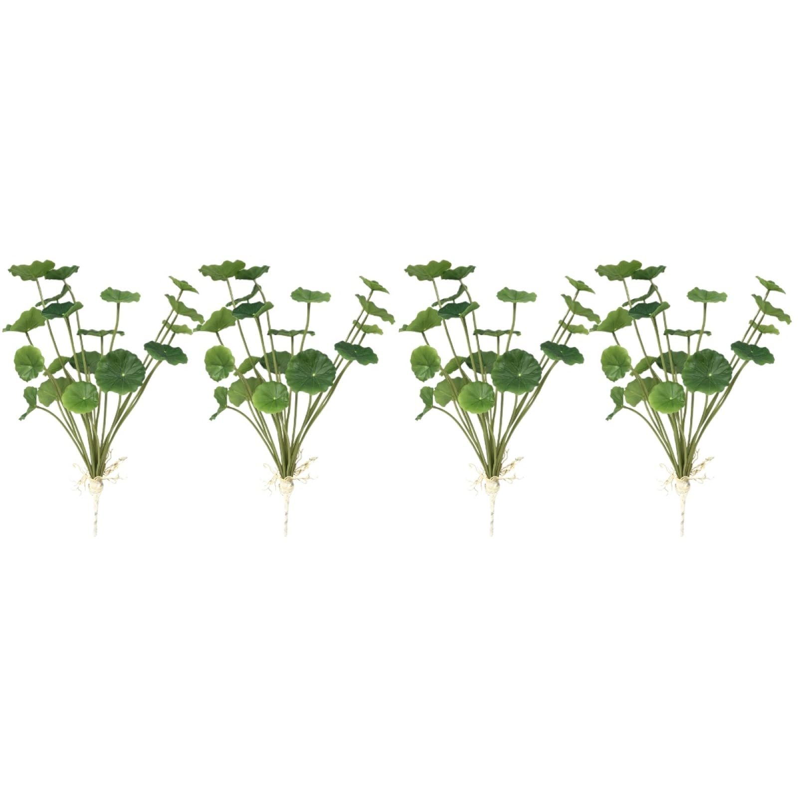 Cabilock 4 Pcs Simulated Lotus Leaf Table Top Decor Water Lily Leaves Artificiales Para Lotus Leave Fake Plant Decor Faux Artificial Plants Home Scenery Desktop Green Plants Plastic Flower