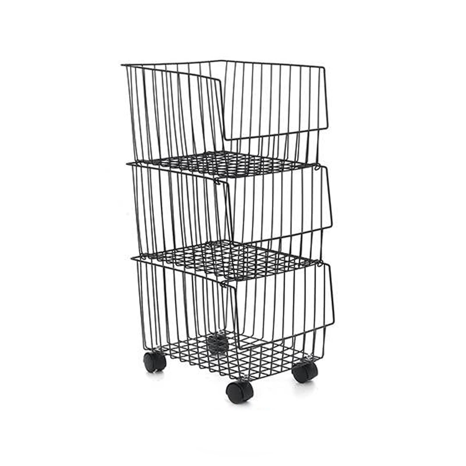 Cesta de frutas y contenedor estante para resolver la falta de espacio en cocina