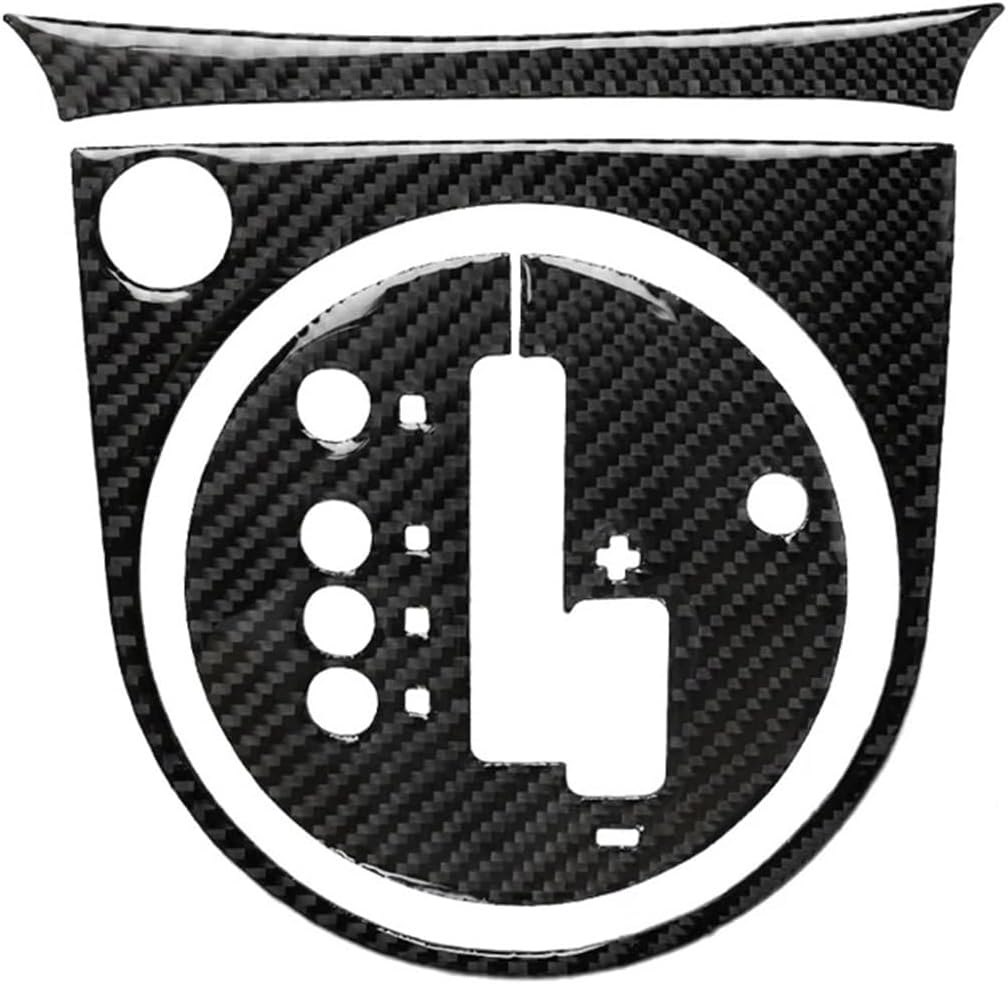 for Nissans 350Z 2006-2009 Carbon Fiber Gear Shift Box Panel Frame Trim Cover Automatic Gearbox Transmission Hole Sticker Strip