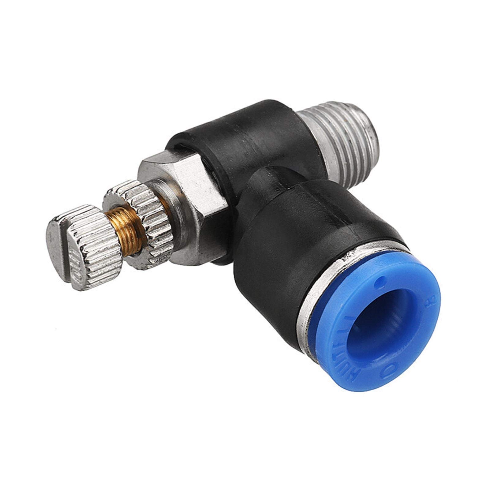 5pcs Série pneumatique Connecteur SL 8-01 8-02 8-03mm réglable Joint Papillon Rotation à 360 degrés,Matériau Durable(8 03)