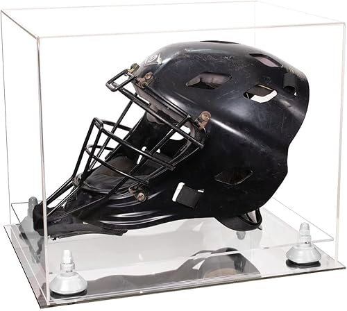 Miniatura 24 de vitrina de acrílico tamaño real casco fútbol americano.