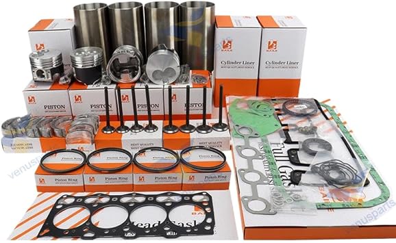 Compatible with 4LE1 Engine Overhaul Rebuild Kit Piston and Piston Rings Cylinder Liner Full Gasket Set 8-97257-876-0 85 * 2+1.75+4 Mm1SET STD