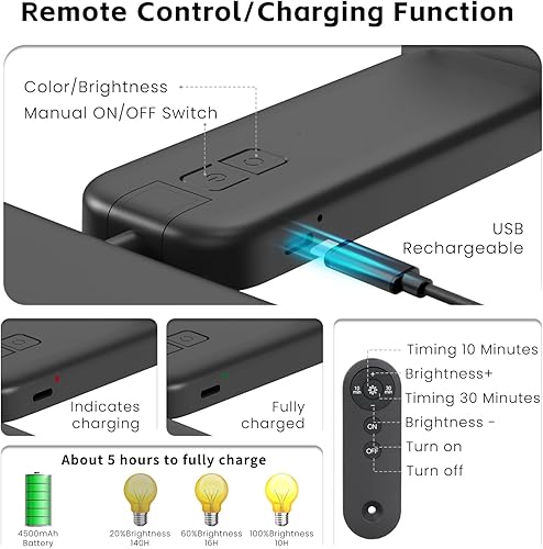 Miniatura 6 de Luz de imagen funciona con pilas, luces de imagen recargables para pared con control remoto, 3CC y brillo regulable, 300 LM, instalación de