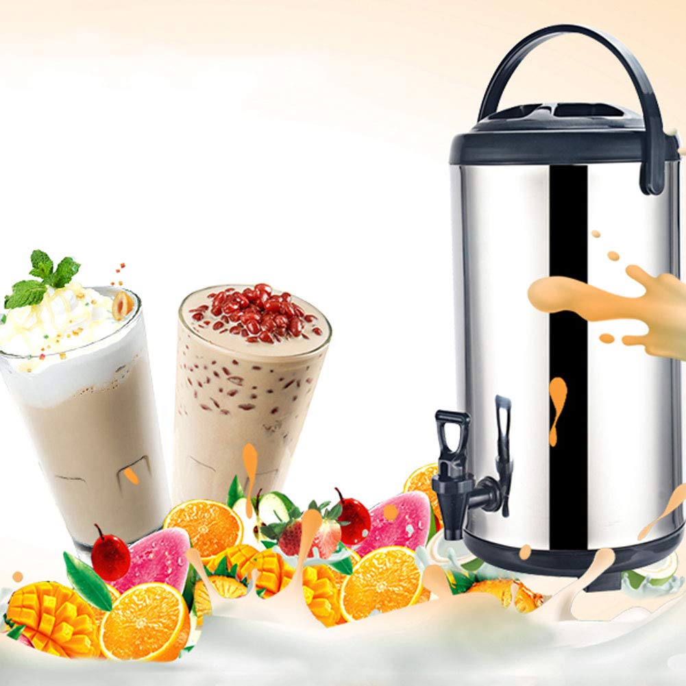 Barril térmico Comercial, Cubo para té con Leche Caliente y fría, urna Grande de Acero Inoxidable para café, Recipiente Aislante para Sidra Caliente, Chocolate Caliente y té, Fiestas,