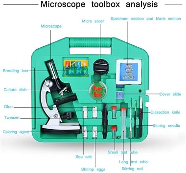 Best Compound Microscope - 40X1200X Lab LED Binocular Microscope with Double Layer Mechanical Stage w Blank Slides Cover