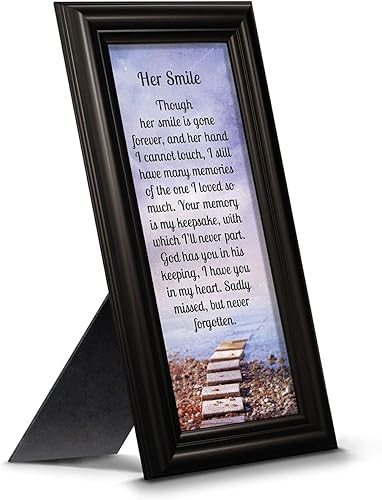 Miniatura 8 de Regalos conmemorativos por pérdida de marido, regalo de condolencia, su sonrisa en memoria de un ser querido, marcos de fotos para cestas de regalo