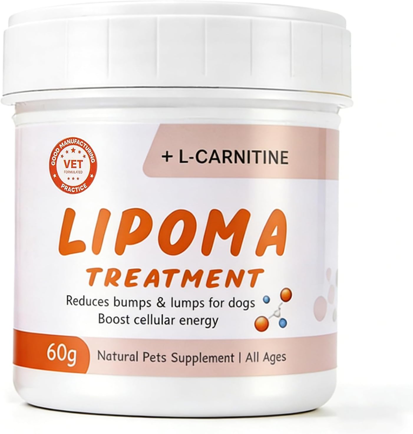 Lipoma Treatment for Dogs, L-Carnitine Reduces Fatty Lumps and Bumps, Natural Pet Supplement Boost Energy & Vitality, Immune and Blood Support, Promotes Overall Wellness, 60g