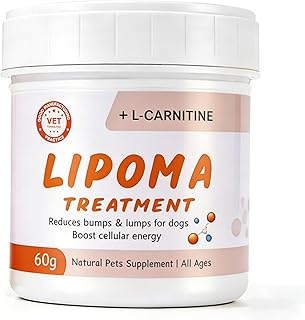 Lipoma Treatment for Dogs, L-Carnitine Reduces Fatty Lumps and Bumps, Natural Pet Supplement Boost Energy & Vitality, Immune and Blood Support, Promotes Overall Wellness, 60g