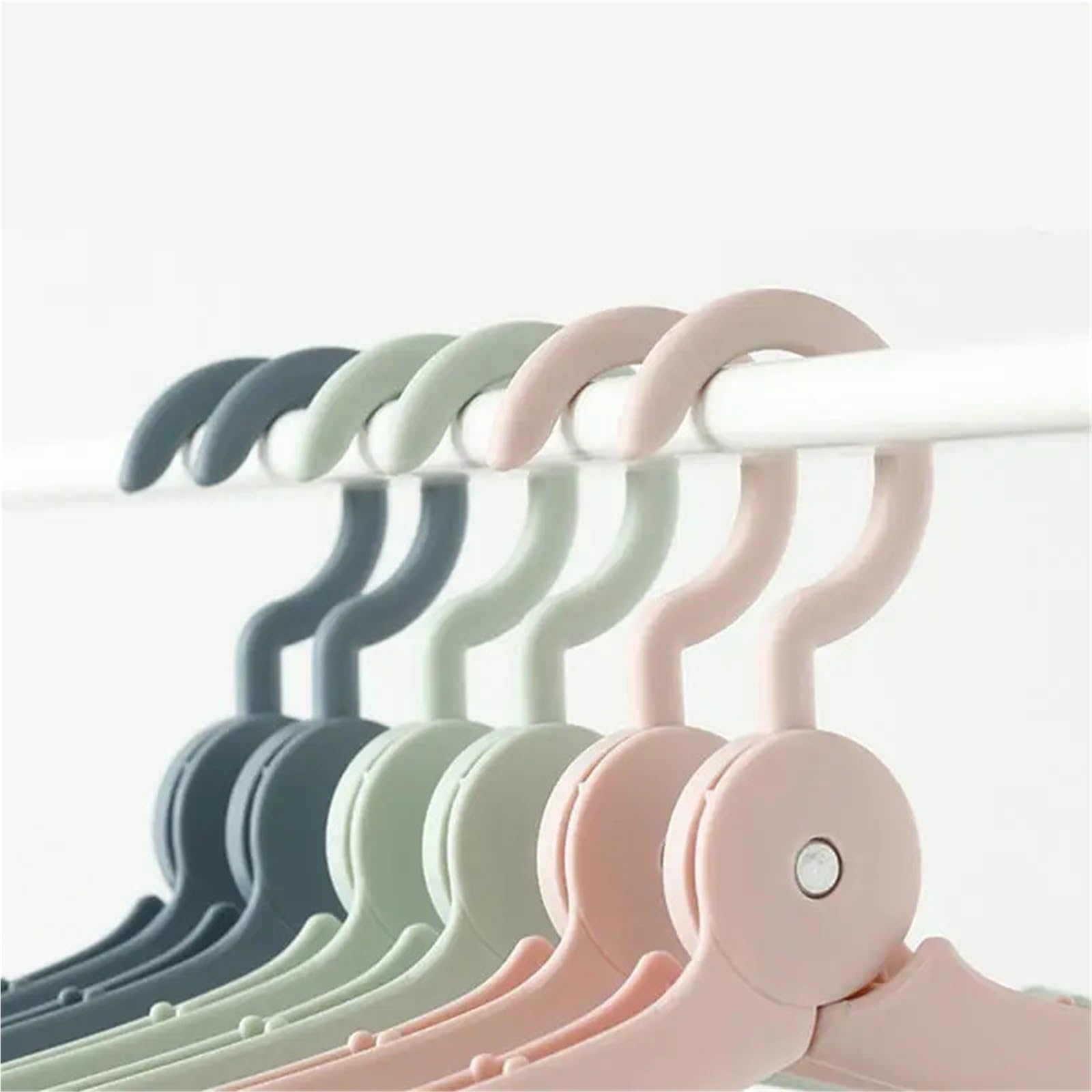 1/3/5PCS Reise Faltbare Kleiderbügel Tragbare Kleidung Rack Winddicht Anti Slip Trocknen Für Business(Green,5pcs)