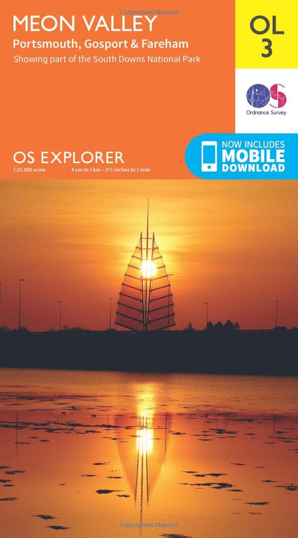 Meon Valley Map | Portsmouth, Gosport & Fareham | Ordnance Survey | OS Explorer Map OL3 | England | Walks | Hiking | Maps | Adventure: 3