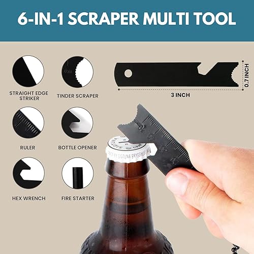 Miniatura 5 de The Friendly Swede Kit de inicio de fuego de magnesio, encendedor, kit de inicio de fuego de pedernal y acero, arrancador de fuego de campamento,