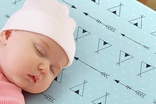 Miniatura 5 de BROLEX - Juego de sábanas elásticas para minicuna portátil, paquete de 2 fundas de colchón para corral convertible, para niño, tejido jersey