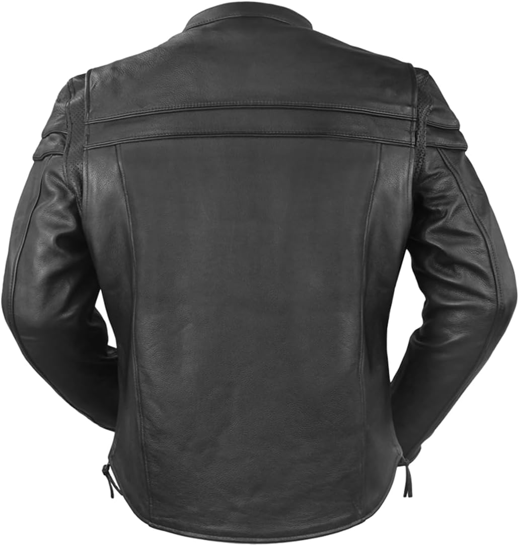 First Mfg Co - Maverick - Men's Motorcycle Biker Riding Black Leather Jacket - Image 5