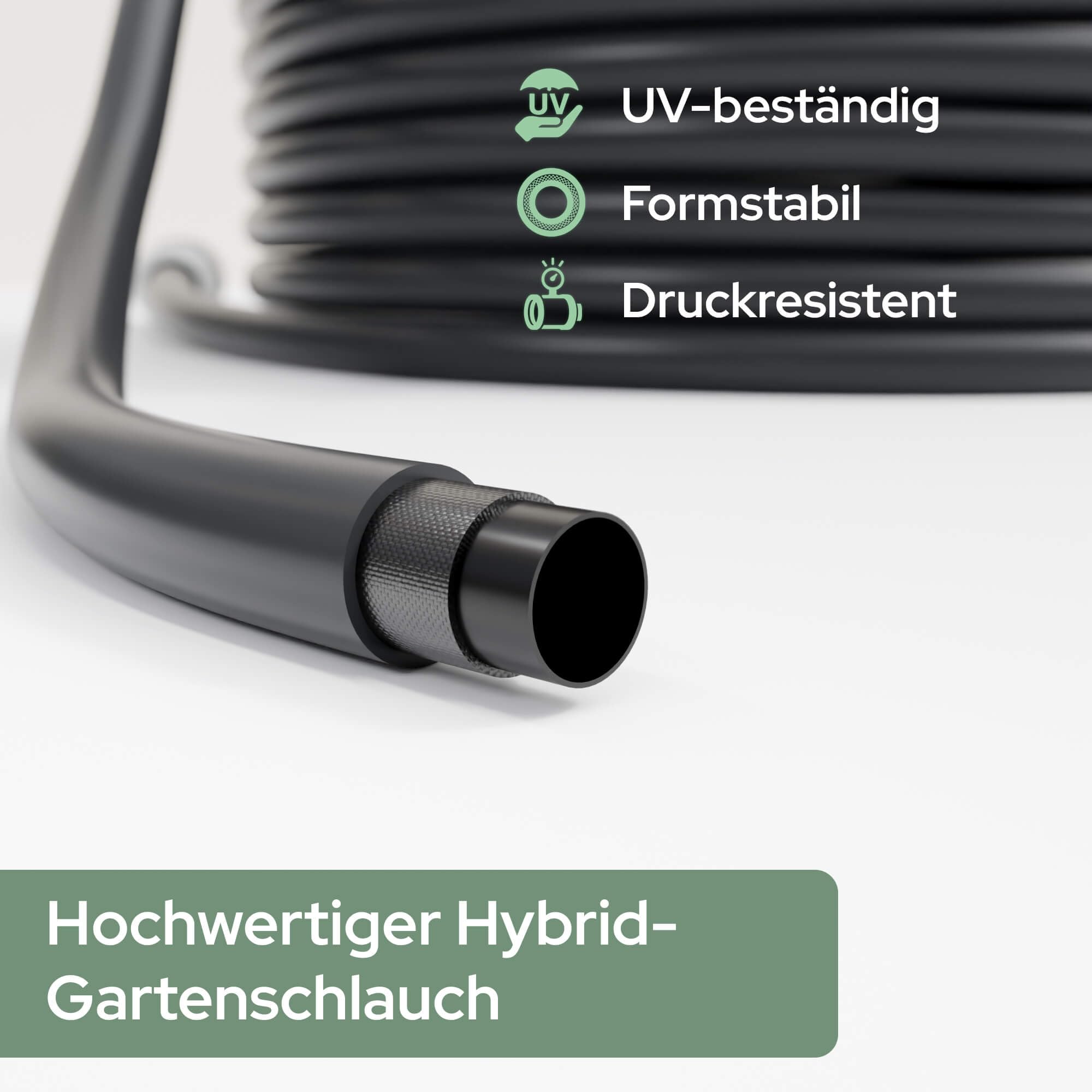 Arebos Schlauchtrommel Schlauchrolle Gartenschlauchaufroller 35 m | Wandschlauchbox automatisch | Wandmontage 180° schwenkbar | Stop-Funktion | Handbrause 7 Sprühfunktionen | Mehrschicht-Schlauch