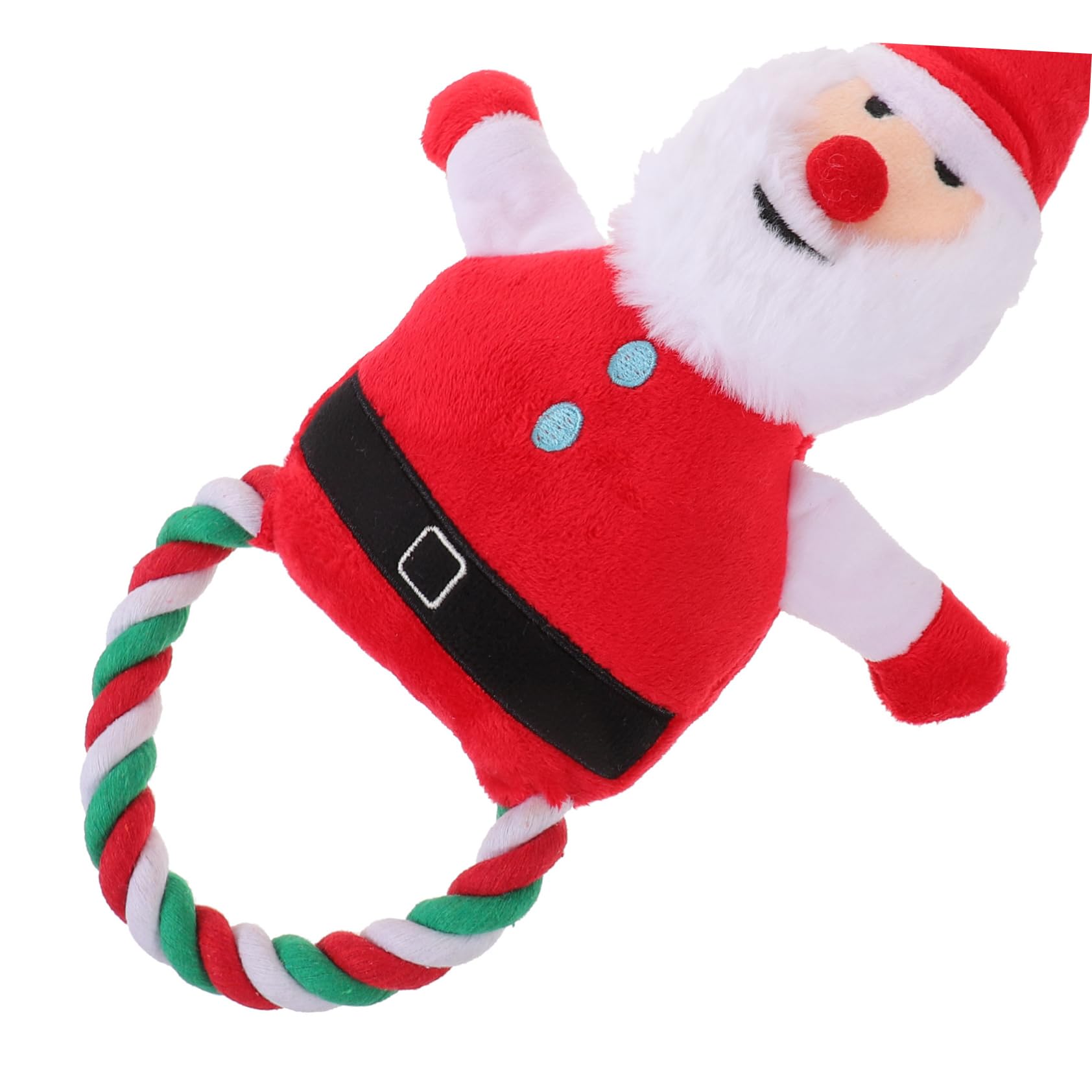 HEMOTON 5 Stück Weihnachtliches Quietschspielzeug für Hunde Santa Claus Form Langlebig Robust Kauen Zahnreinigung Stressabbau für Kleine Mittlere Hunde