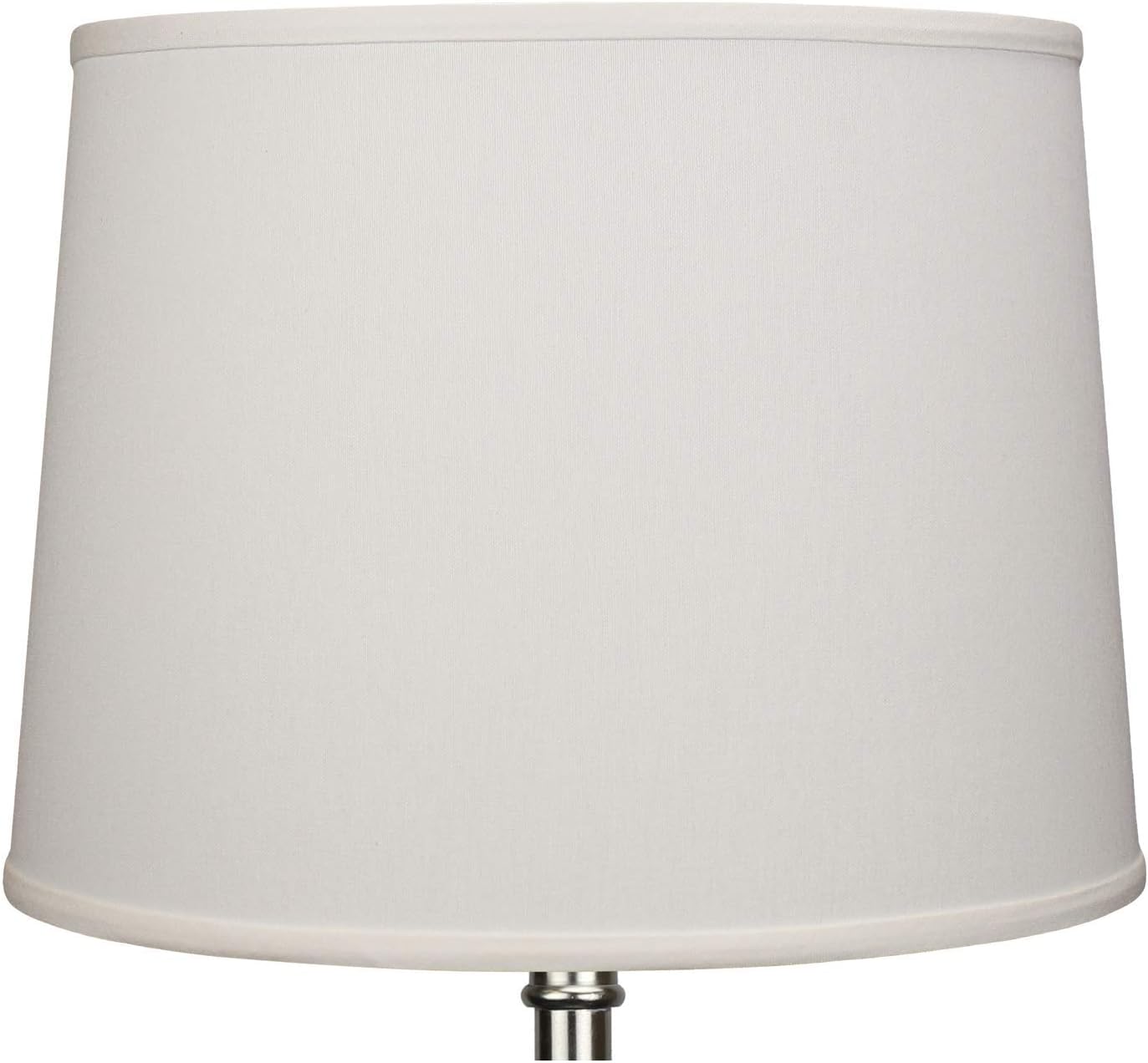FenchelShades.com Lampshade 14" Top Diameter x 16" Bottom Diameter x 12" Slant Height with Washer (Spider) Attachment for Lamps with a Harp (Cream)