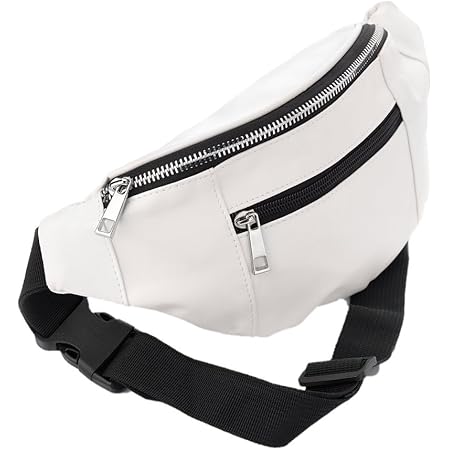 white leather bum bag