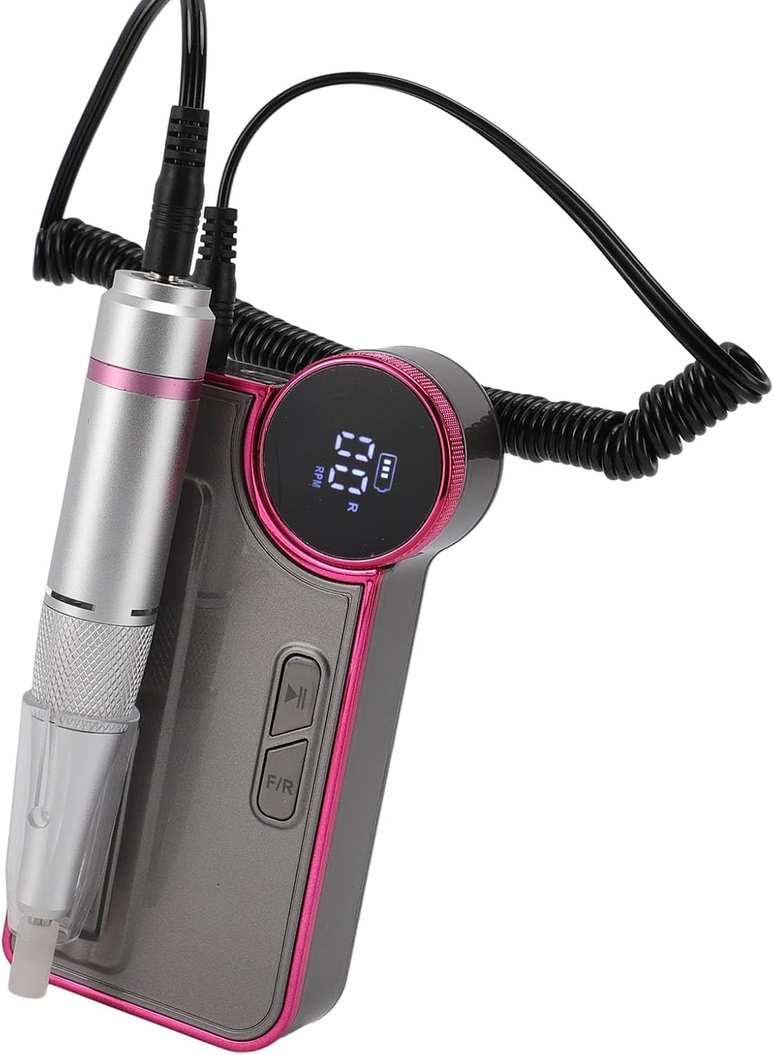 VINGVO Electric Nail File Kit, Professional Portable Nail Drill 35000RPM with LCD Screen for Manicure Salon