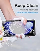 Vista 8 de Funda impermeable para Samsung Galaxy S23 Ultra, IP68 bajo el agua, a prueba de golpes militares de 12 pies, a prueba de polvo, pantalla y protector