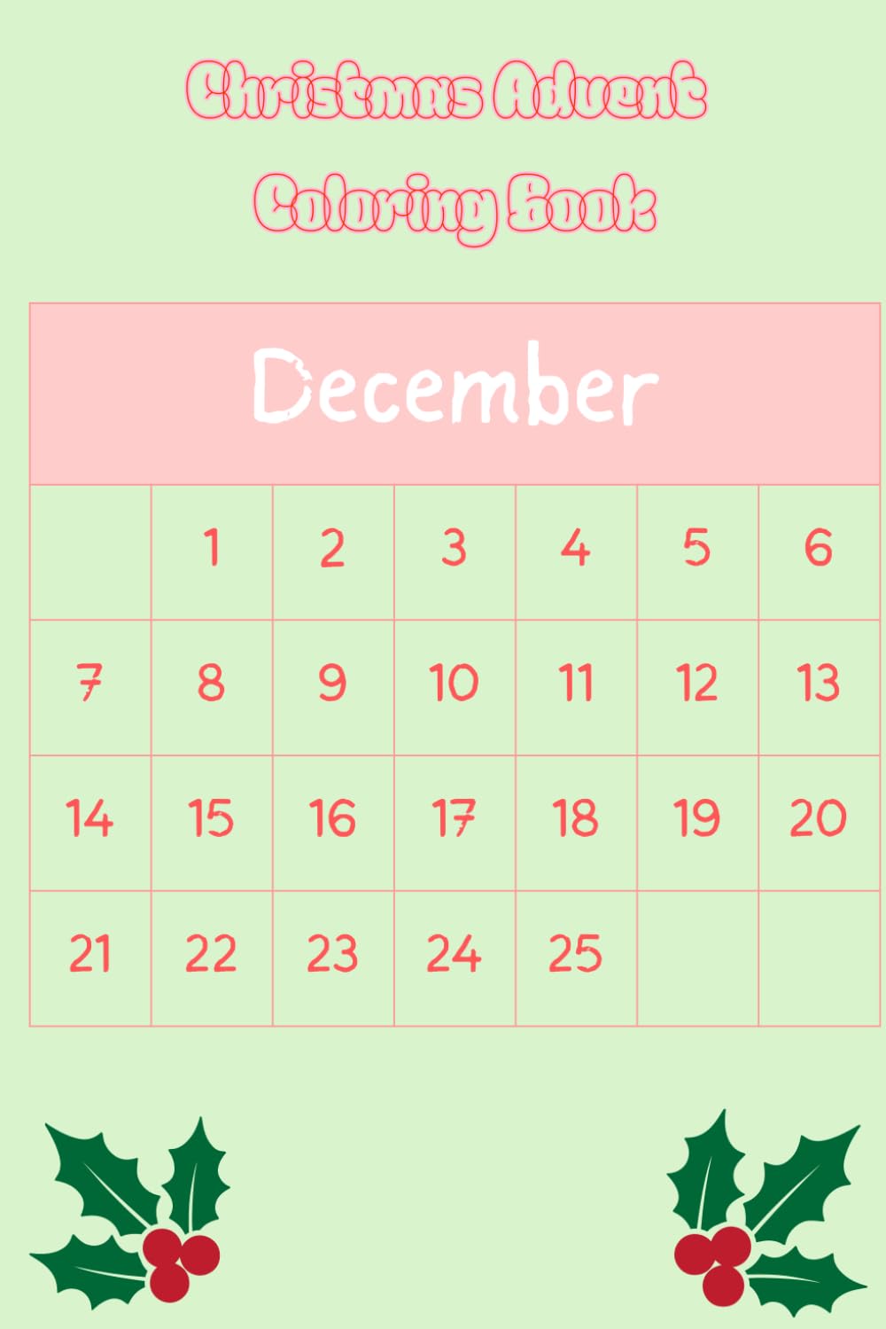 Christmas Advent Coloring Book