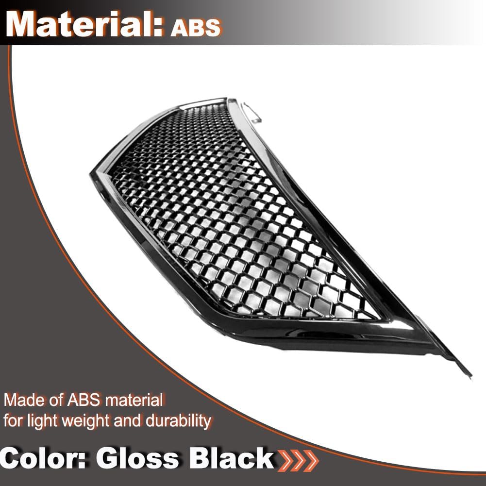 Gloss Black Front Bumper Hood Grille Compatible with Honda Accord Acura TSX 2006-2018 Front Kidney Grille