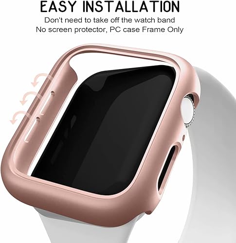 Miniatura 6 de Paquete de 4 fundas rígidas de policarbonato compatibles con Apple Watch Series 9 (2023) Series 8 Series 7 de 1.772 pulgadas sin protector de
