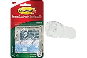 Command Clear Outdoor Light Clips with Foam Strips