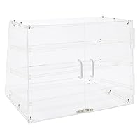 Vista 4 de Winco Vitrina de pastelería de 3 niveles, acrílico mediano