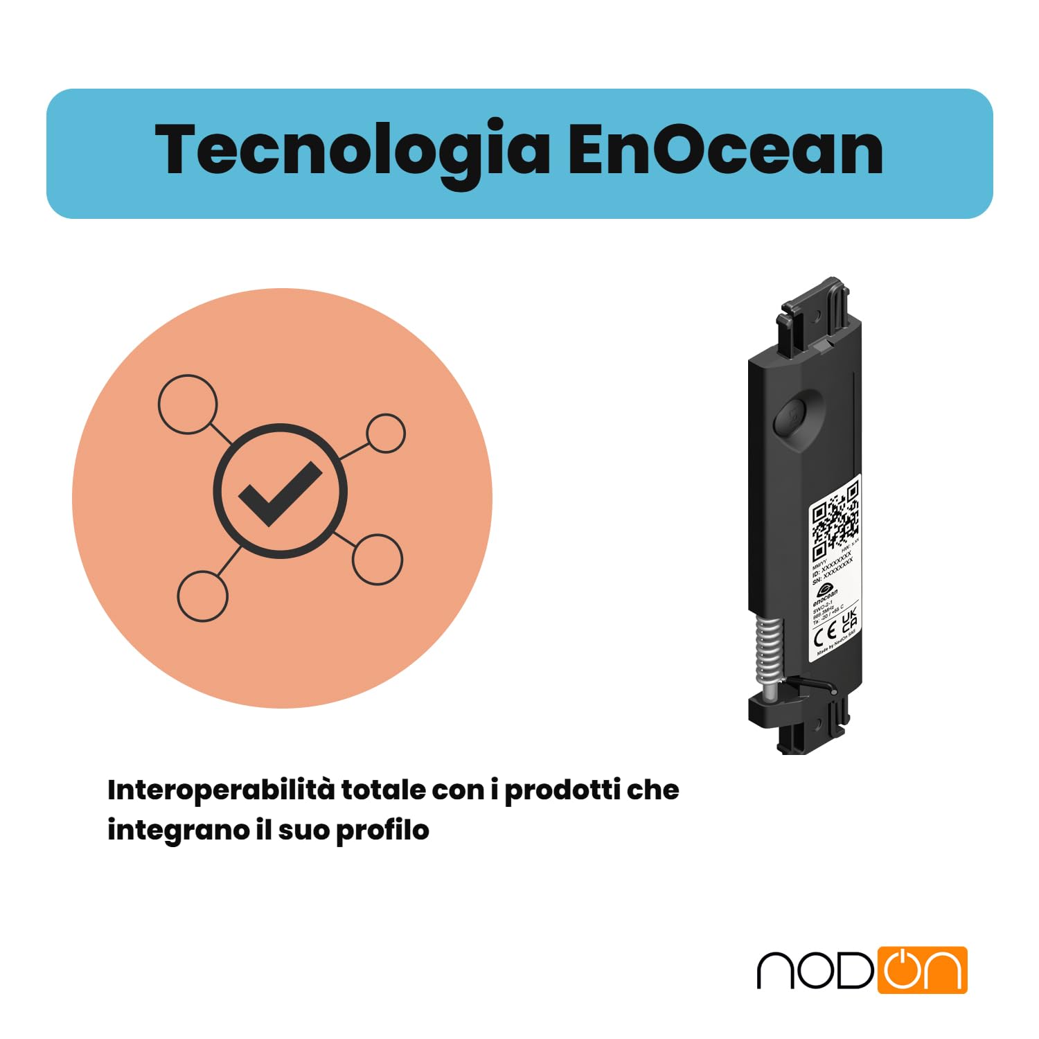 NodOn - EnOcean - Sensore di apertura senza batterie, invisibile, wireless, per finestre in alluminio o PVC, senza manutenzione, IP32, compatibile con Jeedom, eedomus e MyUbiwizz