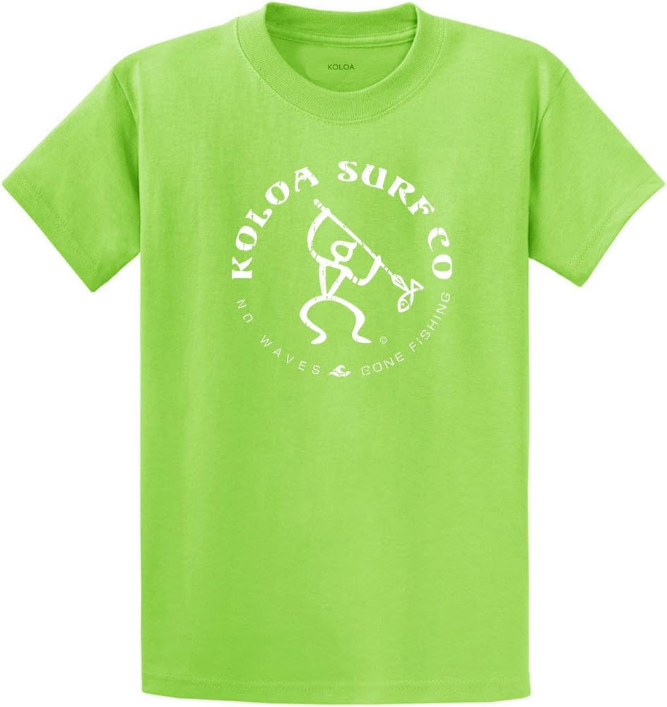 Koloa Vintage Fisherman Logo Heavy Cotton T-Shirts in Regular, Big & Tall